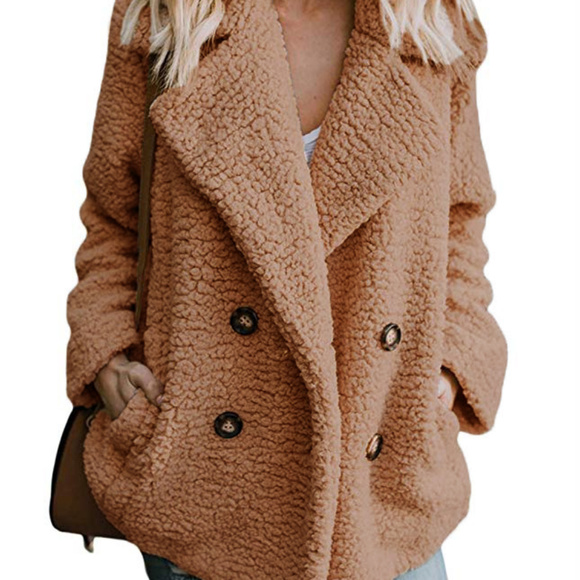 Jackets & Blazers - Beige fleece Jacket Coat